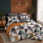 Dwustronna geometryczna kolorowa pościel 200x220 młodzieżowa