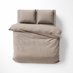 Luksusowa beżowa pościel hotelowa z adamaszku 100% bawełna  220x200