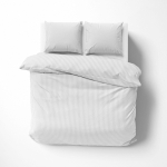 Luksusowa biała pościel hotelowa z adamaszku 100% bawełna 200x220