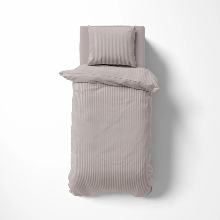 Luksusowa beżowa jasna pościel hotelowa z adamaszku 100% bawełna 140x200