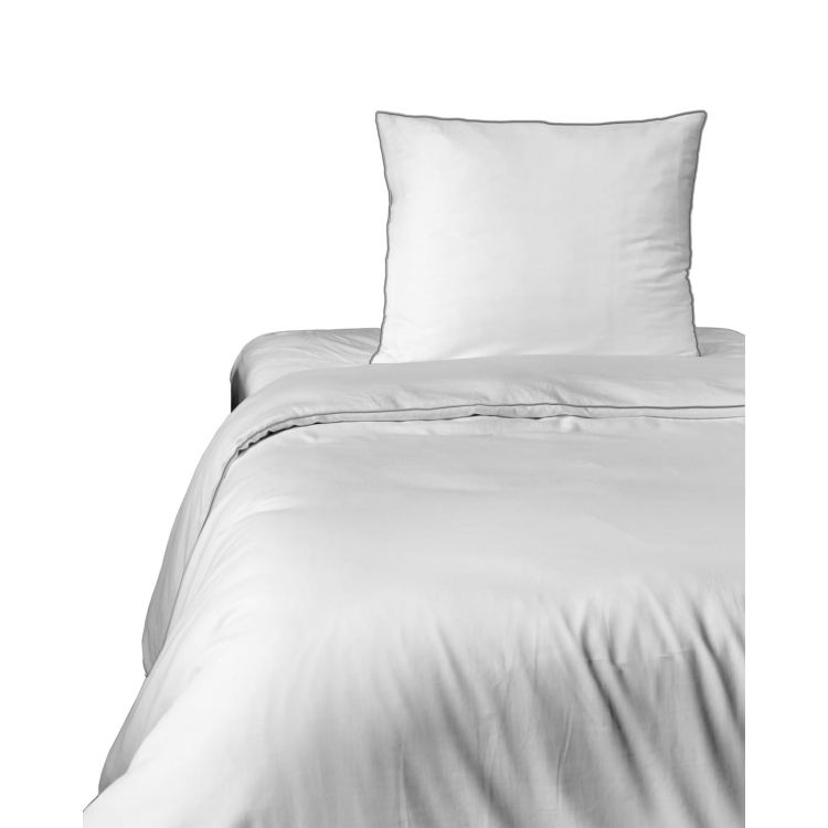 Ekskluzywna biała pościel hotelowa z makosatyny z bizą 180x200