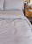 Szara pościel hotelowa w pasy 200x220 Luna