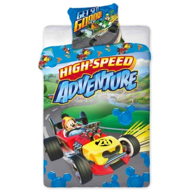 Pościel dziecięca Myszka Miki Mickey Auto 160x200 100% bawełna
