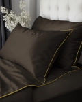 Ekskluzywna espresso pościel hotelowa z makosatyny z bizą 200x220