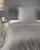Ekskluzywna beżowa pościel hotelowa z makosatyny z bizą 160x200