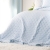 Baby blue narzuta z falbaną Soft Grace gruba i mięciutka