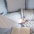 Baby blue narzuta z falbaną Soft Grace gruba i mięciutka