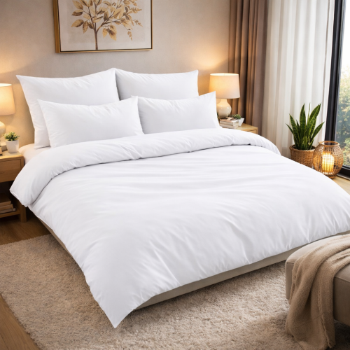 Gładka biała pościel 200x220 Classic