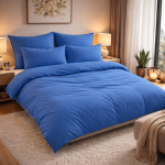Gładka granatowa pościel Classic 160x200