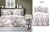 Bawełniana pościel 220×200 fioletowe kwiaty na białym tle 5328B Home Satin