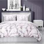 Bawełniana pościel 220×200 lawendowe gałązki 5475A Home Satin