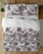 Bawełniana pościel 220×200 biała w liście palmowe 5479B Home Satin