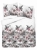 Bawełniana pościel 220×200 biała w liście palmowe 5479B Home Satin