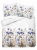 Bawełniana pościel 220×200 biała w niebieska łąkę 5537B Home Satin