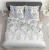 Bawełniana pościel 160×200 białą w niebieskie wiszące kwiaty 5810A Home Satin
