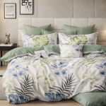 Biała dwustronna pościel pastelowa w  monstery 200x220 