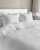 Biała bawełniana pościel z falbaną 220x200