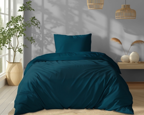 Luksusowa turkusowa pościel hotelowa z adamaszku 100% bawełna 140x200