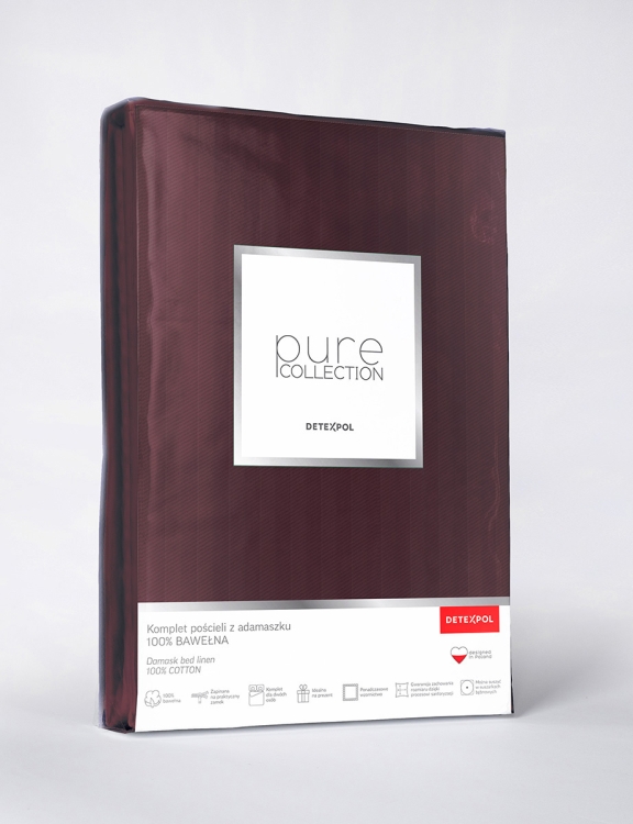 Luksusowa wino pościel hotelowa z adamaszku 100% bawełna 140x200