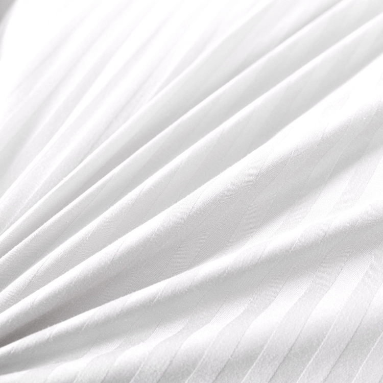 Biała bawełniana pościel hotelowa adamaszek z bizą 160x200 Mariot