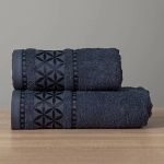 Ręcznik 50x90 Spring premium granatowy gruby i chłonny