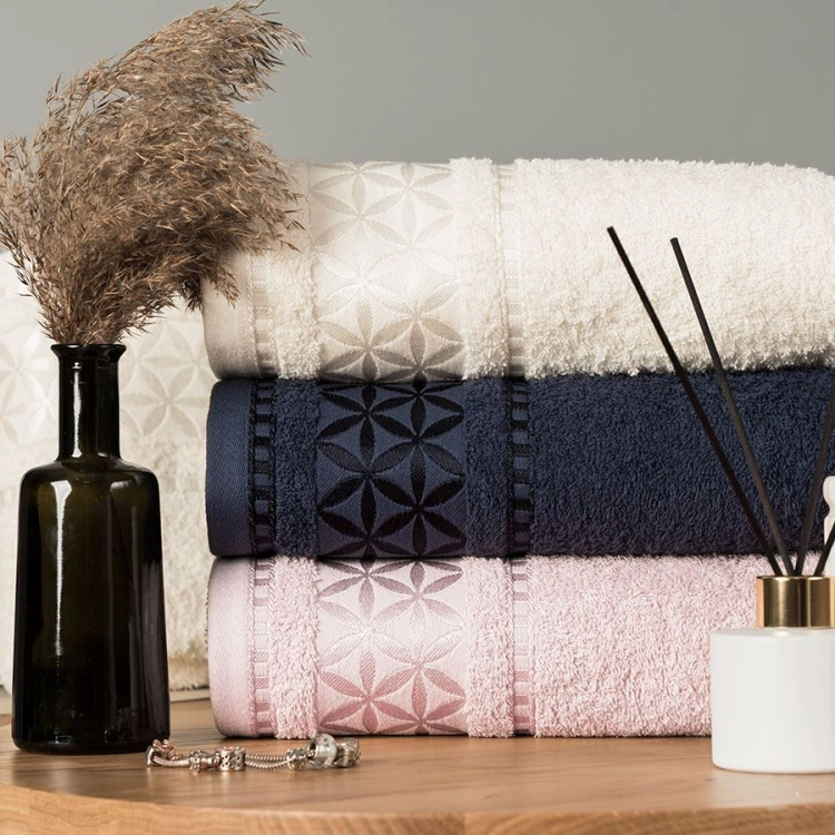 Ręcznik 70x140 Spring premium granatowy gruby i chłonny